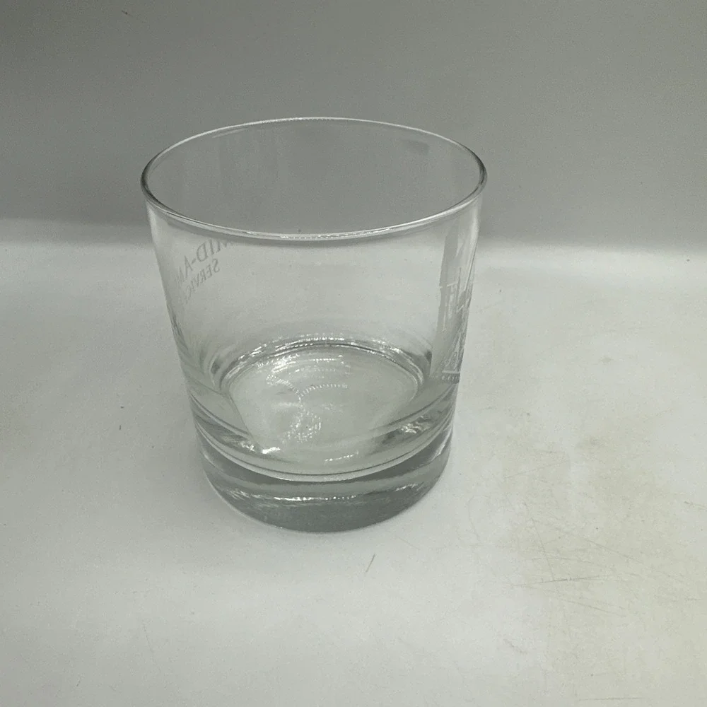 Mid-America Service Unit Etched Whiskey Glass
